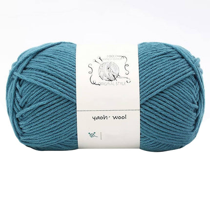 LGCASL Hand-Knitted Yarn #2 Pure White , 1Pc100G Hand Woven Cotton Yarn Soft Crochet Yarn for Hand Knitting Warm Sweater Sofa Cushion Scarf Diy dark green.