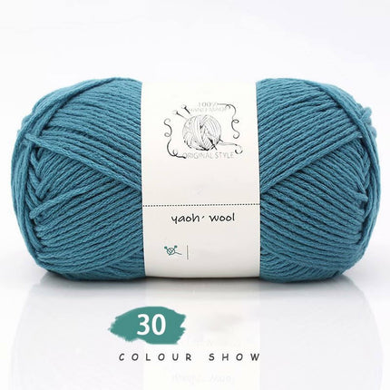 LGCASL Hand-Knitted Yarn #2 Pure White , 1Pc100G Hand Woven Cotton Yarn Soft Crochet Yarn for Hand Knitting Warm Sweater Sofa Cushion Scarf Diy dark green.