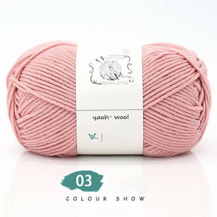 LGCASL Hand-Knitted Yarn #2 Pure White , 1Pc100G Hand Woven Cotton Yarn Soft Crochet Yarn for Hand Knitting Warm Sweater Sofa Cushion Scarf Diy dark pink.