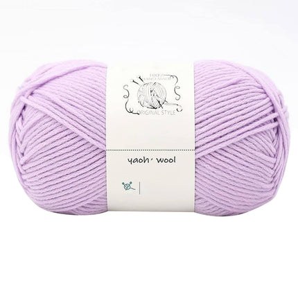 LGCASL Hand-Knitted Yarn #2 Pure White , 1Pc100G Hand Woven Cotton Yarn Soft Crochet Yarn for Hand Knitting Warm Sweater Sofa Cushion Scarf Diy lilac.