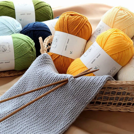 LGCASL Hand-Knitted Yarn #2 Pure White , 1Pc100G Hand Woven Cotton Yarn Soft Crochet Yarn for Hand Knitting Warm Sweater Sofa Cushion Scarf Diy lilac.