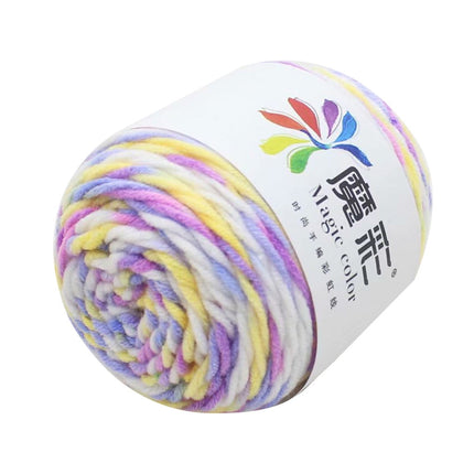 LGCASL Red and Pink Yarn, 5 Strands of Rainbow Cotton Crochet Diy Sweater Scarf Line Cotton Wool Thread No.17 Purple Music, Diy Colorful Yarn NO.15 Early Clouds.