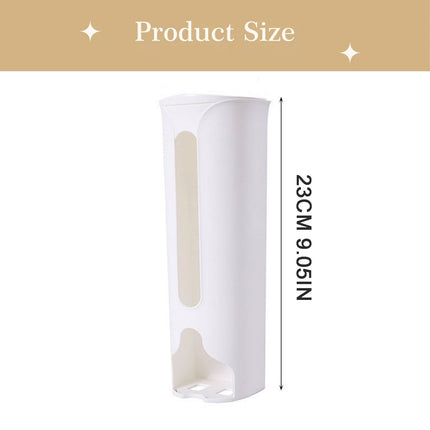 1 Storage Box Grocery Bag Holder Wall Mount Garbage Storage Bag Dispenser Hanging Can with Cover Kitchen Bag Holder Dispenser for Bags One Size A.