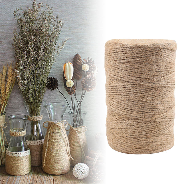 3-Strand Colorful Hemp Rope Diy Hand-Woven 2mm*200M Jute Rope Rope Made with Natural Fibers Its Tear Property Makes It Ideal for Decorating Gardens and Decorative Packaging One Size A.