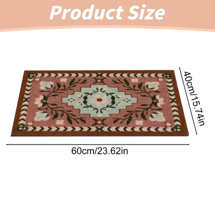 1 Carpet Doormat 60X40cm Coconut Coir Entrance Mat Non Outdoor Rug for Front Door Patio and Kitchen One Size Khaki.