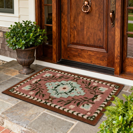 1 Carpet Doormat 60X40cm Coconut Coir Entrance Mat Non Outdoor Rug for Front Door Patio and Kitchen One Size Khaki.