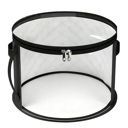 Hat Storage Bag*1 Foldable Hat Storage Bucket with Lid Large Capacity Cap Organizer for Home Perfect for Baseball Caps and Miscellaneous Items One Size Black.