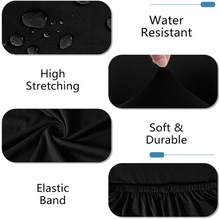 LGCASL, High Performance Black Tablecloth and Cloth 4 Piece Set: Your Furniture And, Black Splash-Proof Tablecloth Bench Cloth 4Pcs Black splash-proof tablecloth bench cloth 4pcs Black.
