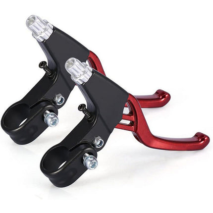 Bpyeka 1Pair Brake Levers Universal Full Aluminum Alloy Brake Handle BMX Brake Handle Mountain Cycling Brake Levers for Most,Tools,Household Essentials 5.51*3.54*0.98 Silver.