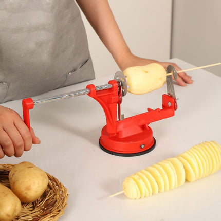 Bpyeka Potato Chip Processor,Household Manual Potato Tower Stainless Steel Hand Cranked Potato Chopper Whirlwind Potato Chip Multifunctional Rotating Potato Chip,Kitchen Decor,Home and Kitchen.