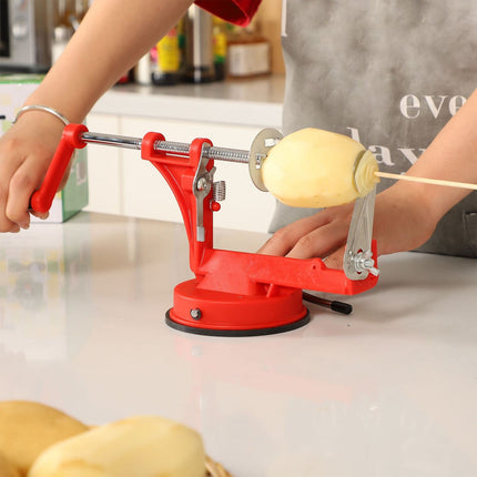 Bpyeka Potato Chip Processor,Household Manual Potato Tower Stainless Steel Hand Cranked Potato Chopper Whirlwind Potato Chip Multifunctional Rotating Potato Chip,Kitchen Decor,Home and Kitchen.