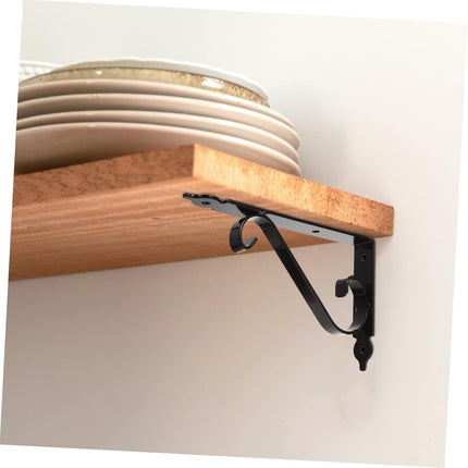 LGCASL Clearance! Wall Support Bracket Wall Support Bracket Shelf Brackets 1 Sets Bracket Grid Wall Shelf Floating Shelf Brackets Shelf Support Brackets Folding Brackets- Black S Black.