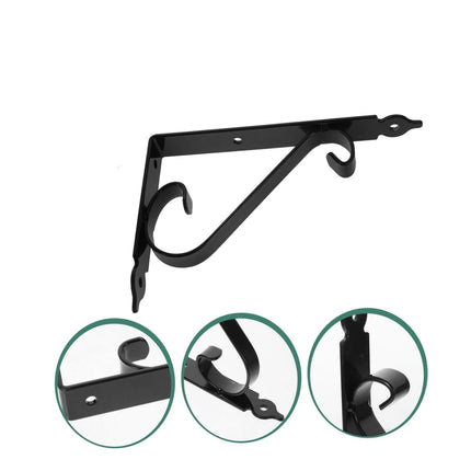 LGCASL Clearance! Wall Support Bracket Wall Support Bracket Shelf Brackets 1 Sets Bracket Grid Wall Shelf Floating Shelf Brackets Shelf Support Brackets Folding Brackets- Black, S XL Black.