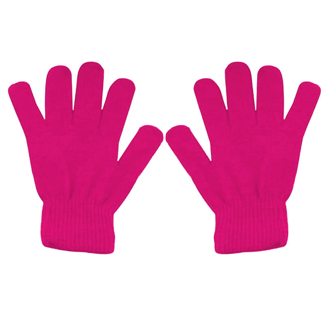 LGCASL Clearance! Winter Gloves Warm Strecty Knit Gloves for Men Women- Dark Gray One Size Hot Pink.