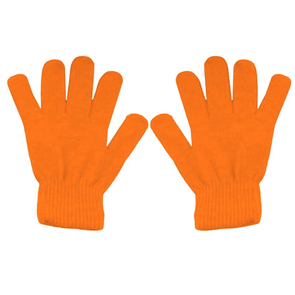 LGCASL Clearance! Winter Gloves Warm Strecty Knit Gloves for Men Women- Dark Gray One Size Orange.