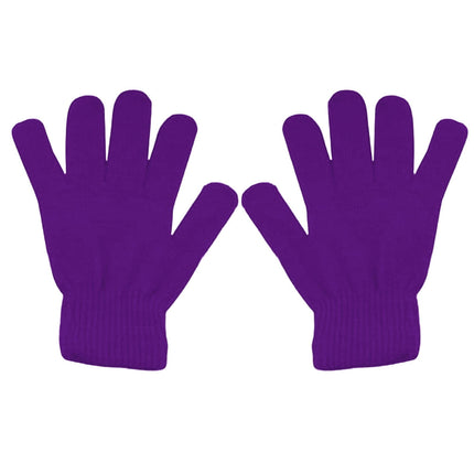 LGCASL Clearance! Winter Gloves Warm Strecty Knit Gloves for Men Women- Dark Gray One Size Purple.
