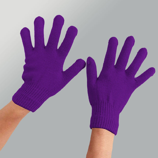 LGCASL Clearance! Winter Gloves Warm Strecty Knit Gloves for Men Women- Dark Gray One Size Purple.