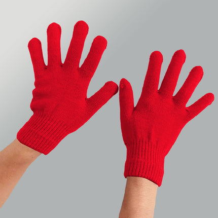 LGCASL Clearance! Winter Gloves Warm Strecty Knit Gloves for Men Women- Dark Gray One Size Red.