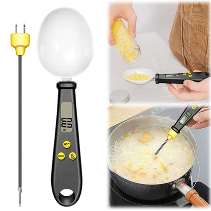 LGCASL Clearance! 2 in 1 Electronic Kitchen Scale 2 in 1 Electronic Kitchen Scale Lcd Digital Measuring Flour Digital Spoon Scale Kitchen Tool Forfood- White One Size Black.