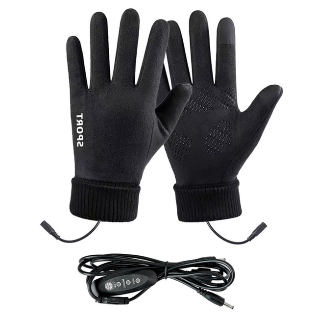 LGCASL Clearance! Heated Gloves Heated Gloves for Men Women with 3 Heat Settings Touchscreen Warming Gloves for Climbing Hiking Cycling Camping- Grey 26 Black.