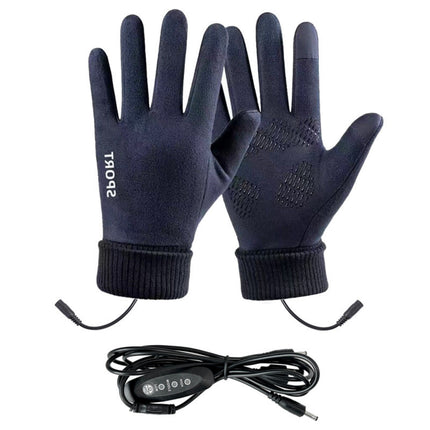 LGCASL Clearance! Heated Gloves Heated Gloves for Men Women with 3 Heat Settings Touchscreen Warming Gloves for Climbing Hiking Cycling Camping- Grey 26 Navy.