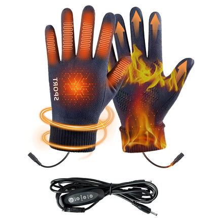 LGCASL Clearance! Heated Gloves Heated Gloves for Men Women with 3 Heat Settings Touchscreen Warming Gloves for Climbing Hiking Cycling Camping- Grey 26 Navy.