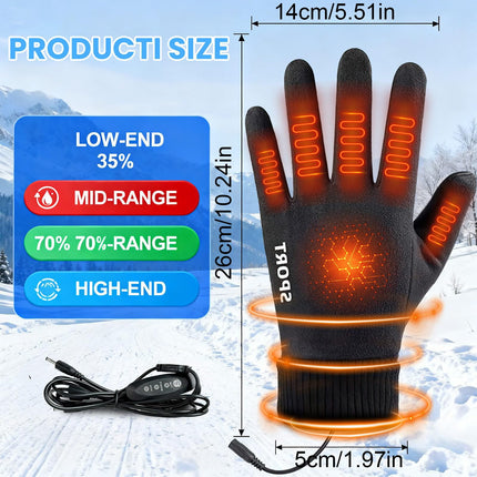 LGCASL Clearance! Heated Gloves Heated Gloves for Men Women with 3 Heat Settings Touchscreen Warming Gloves for Climbing Hiking Cycling Camping- Grey 26 Navy.