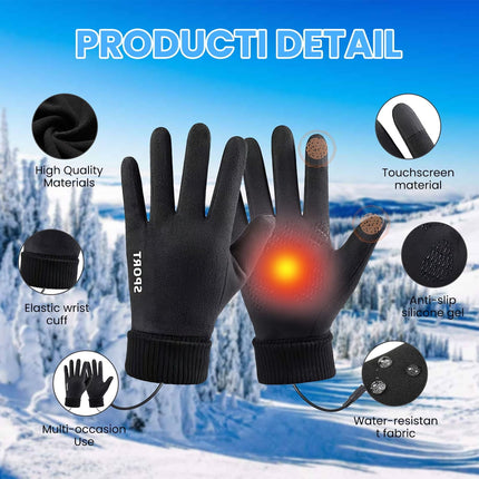 LGCASL Clearance! Heated Gloves Heated Gloves for Men Women with 3 Heat Settings Touchscreen Warming Gloves for Climbing Hiking Cycling Camping- Grey 26 Navy.