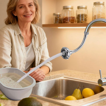 LGCASL Shaped 360° Swivel Kitchen Faucet Extender Anti Function Kitchen Faucet Sprayer Attachment Large Diameter Shower Head Water Saving 8 Inch 20 6 6cm Silver.