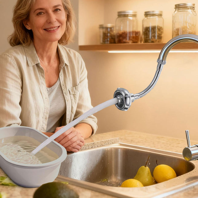 LGCASL Shaped 360° Swivel Kitchen Faucet Extender Anti Function Kitchen Faucet Sprayer Attachment Large Diameter Shower Head Water Saving 8 Inch 20 6 6cm Silver.