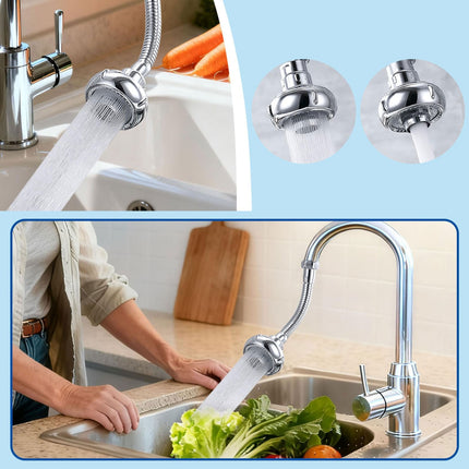 LGCASL Shaped 360° Swivel Kitchen Faucet Extender Anti Function Kitchen Faucet Sprayer Attachment Large Diameter Shower Head Water Saving 8 Inch 20 6 6cm Silver.