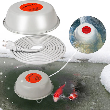 LGCASL Clearance! 1000W Floating Pond Heater Thermostatic Outdoor Fish Pond De Icer with Auto Heating & Shut Off Function Aluminum Tank Water Heater Deicer with 10Ft Power Cor- One Size A.