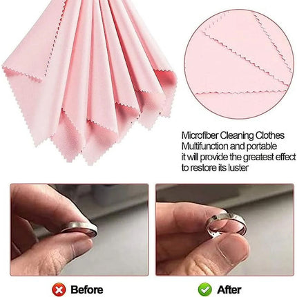 LGCASL Clearance! Polishing Cloths Pack for Silver Gold Brass and Copper Jewellery Polishing Cloths to Keep The of Your Jewellery- H One Size D.