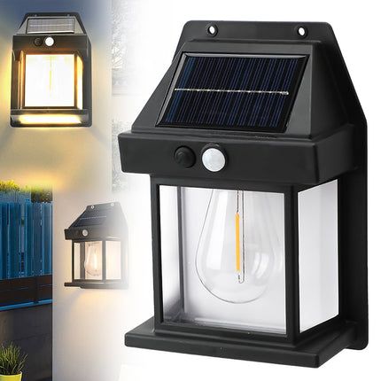 LGCASL Outdoor Courtyard Wall Lamp Wall Lights Outdoor Dusk to Dawn Motion Lights Outdoor 3 Lighting Wall Mount Light Sconces for Outside Patio Fence Yard Garage Black.