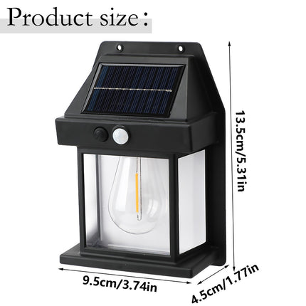 LGCASL Outdoor Courtyard Wall Lamp Wall Lights Outdoor Dusk to Dawn Motion Lights Outdoor 3 Lighting Wall Mount Light Sconces for Outside Patio Fence Yard Garage Black.