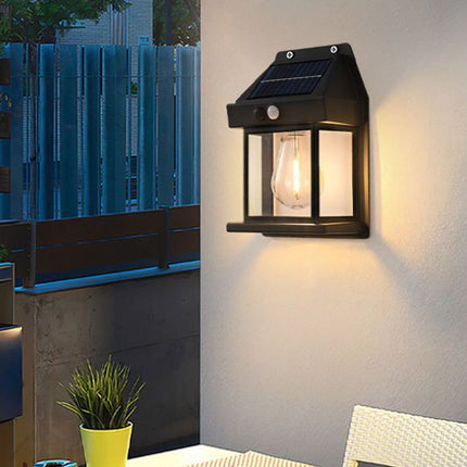LGCASL Outdoor Courtyard Wall Lamp Wall Lights Outdoor Dusk to Dawn Motion Lights Outdoor 3 Lighting Wall Mount Light Sconces for Outside Patio Fence Yard Garage Black.