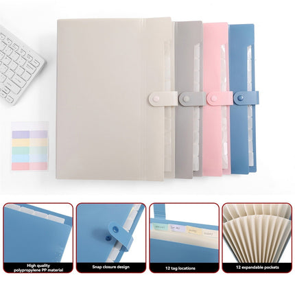 LGCASL Expanding File Organizer with 8/12 Pockets Accordion File Folders with Labels Portable Document Paper Bill Receipt Organizer Home College Schǒ-ǒl Letter Size eight A.
