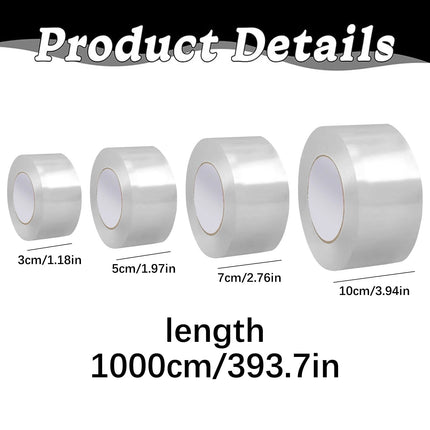 LGCASL Transparent Window Weather Sealing Tape Weather Stripping Free Window Insulation Caulk Tape for Doors Shower Glass Bathroom 0.5mm*5cm*10m Clear.
