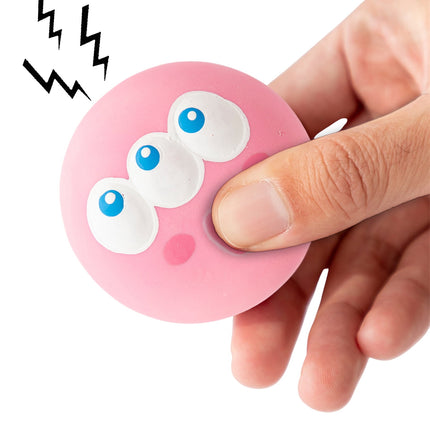 LGCASL 2.17" Squeaky Dog Toys Funny Chewing Latex Rubber Soft Fetch Play Interactive Squeaky Dog Balls for Puppy Small Medium Pet Dog （Pink One Size） Pink.