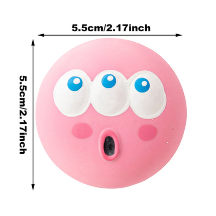 LGCASL 2.17" Squeaky Dog Toys Funny Chewing Latex Rubber Soft Fetch Play Interactive Squeaky Dog Balls for Puppy Small Medium Pet Dog （Pink One Size） Pink.