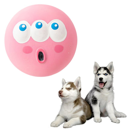 LGCASL 2.17" Squeaky Dog Toys Funny Chewing Latex Rubber Soft Fetch Play Interactive Squeaky Dog Balls for Puppy Small Medium Pet Dog （Pink One Size） Pink.