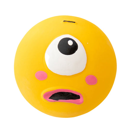 LGCASL 2.17" Squeaky Dog Toys Funny Chewing Latex Rubber Soft Fetch Play Interactive Squeaky Dog Balls for Puppy Small Medium Pet Dog （Pink One Size） Yellow.
