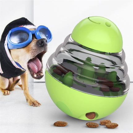 LGCASL Pet Feeding Roly-Poly Toy, Interactive Dog Dispenser Toys Slow Feeder Puzzle Dog Brain Stimulation Toys Dog Christmas Enrichment Boredom Toys for Puppy Small Medium Large Dogs Grad Green.
