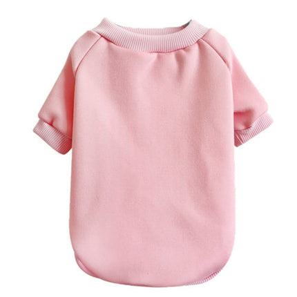 LGCASL Pet Hoodie, Dog Winter Sweater Cat Warm Clothes Pet Sweater Round Neck Solid Color Thickening Cat Dog Knitwear Sweater for Cats Or Dogs in Cold Season (Light Blue, S) S Pink.