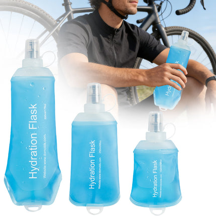 150ml Soft Flask,Light Tpu Foldable Soft Water Bottle Leak Proof Hydration Flask,Soft Water Bottle Running for Running Hiking Cycling Camping Portable Travel Sports Water Bag Easy to Carry S(150ml) Army Green.