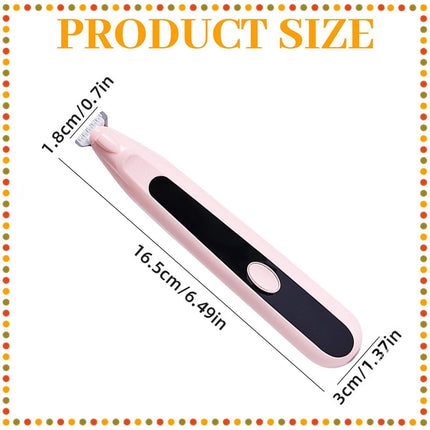 LGCASL Pet Grooming Kit, Small to Medium-Sized Pet Grooming Tools Dog Trimmer Pet Precision Trimmer for Cordless Dog Clipper Trimmer for Dogs Usb Rechargeable Noise Dog Grooming for Ears, White Pink.