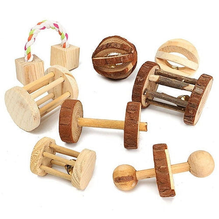 LGCASL Hamster Chew Toys Clearance! Wood Mini Exercisechew Hamster Chew Toys Wooden Pineguinea Pigsrats Chinchillastoys Accessories Care Molar Toy for Bunny Gifts D.