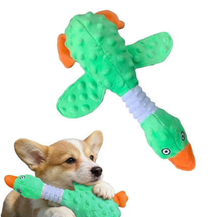LGCASL Pink Duck Chew Toy Dog Toys for Aggressive Chewers 2026 New Dog Toys Calming Toy for Dogs Indestructible Toy with in Squeaker for Boredom Yellow Dog Plush for Dogs, Pink Green.
