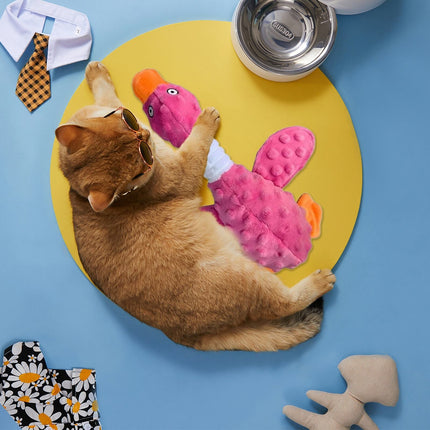 LGCASL Pink Duck Chew Toy Dog Toys for Aggressive Chewers 2026 New Dog Toys Calming Toy for Dogs Indestructible Toy with in Squeaker for Boredom Yellow Dog Plush for Dogs, Pink Green.