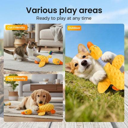 LGCASL Pink Duck Chew Toy Dog Toys for Aggressive Chewers 2026 New Dog Toys Calming Toy for Dogs Indestructible Toy with in Squeaker for Boredom Yellow Dog Plush for Dogs, Pink Green.
